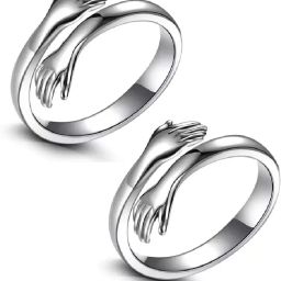 Silver Love Forever Valentine's Day Hand Hug Me Thumb Finger Ring Stainless Steel Silver Plated Ring-image-21