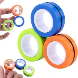 Stress Relief Magnetic Fidget Spinner Rings Toy - Pack of 3-22