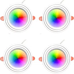 9 Watt 3 Colour in 1 Ceiling Light (Green, Purple , Sky Blue) Pack of 4 Recessed Ceiling Lamp-image-11