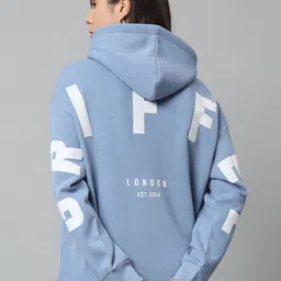 GRIFFEL Women Printed Hooded Pullover Sweatshirt-image-34