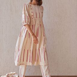 The Yellow Bow Obi Printed Round Neck Tunic With Trousers Co-Ords Set-image-89