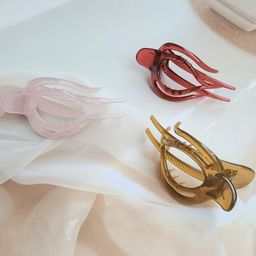 DIVASTRI Women Set of 3 Transparent Glossy Hair Claw Clip-picture-36