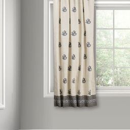 Fabindia Blue & Cream-Coloured Floral Window Curtain-image-7