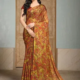 Garden Vareli Pure Chiffon Abstract Printed Saree-picture-34