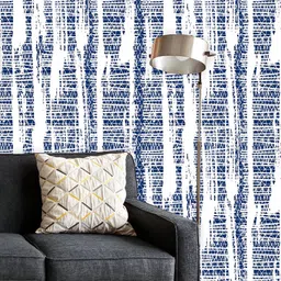 ArtzFolio Printed UV-Resistant Anti-Bacterial Abstract Indigo Tie Dye Batik Peel & Stick Wallpaper-image-95