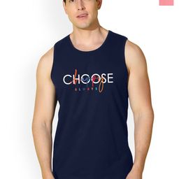 SLOWLORIS Pack Of 2 Printed Combed Cotton Gym Vests VSL26 CMB(CHS NAVY)(CHS PEACH)-image-65