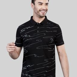 BE POSITIVE Men Abstract Printed Polo Collar T-shirt-image-44