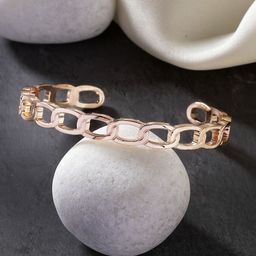 The Roadster Lifestyle Co Men Rose Gold-Plated Cuff Bracelet-43