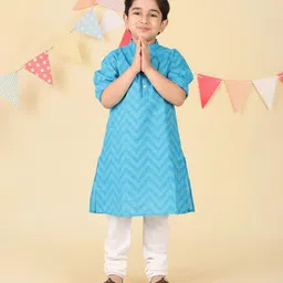 Fabindia Boys Hand Block Printed Cotton Kurta-20