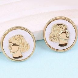 Estailo fashion Gold-Plated Circular Studs-image-26