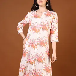 V-Mart Women Floral Printed Thread Work Kurta-picture-21