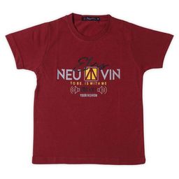 NeuVin Boys Typography Printed Round Neck Cotton T-shirt-image-94