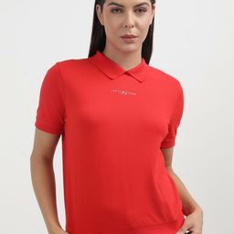 Tommy Hilfiger Women Polo Collar Organic Cotton Pockets T-shirt-picture-40