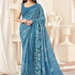 Reboot Fashions Floral Pure Georgette Maheshwari Saree-image-88