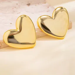 StyleCast x Revolte Gold-Plated Heart Shaped Chunky Studs-79