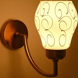 SOMIL White Glass Cylinder Shaped Wall Lamp-image-9