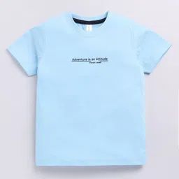 Ginie Boys Typography Printed Round Neck Pure Cotton T-shirt-image-66