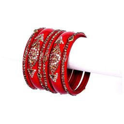 SEEMO Set Of 6 Stones Studded Bangles-image-88