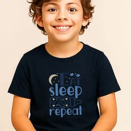 TAGWEAR Boys Typography Printed Round Neck Cotton T-shirt-picture-30