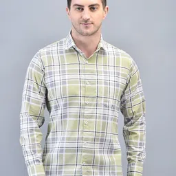 CODE OF HONOUR Men Comfort Tartan Checks Opaque Checked Casual Shirt-image-67