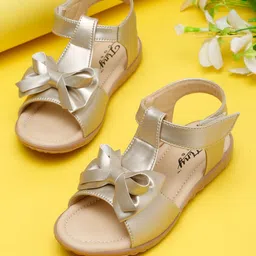 Tiny Bugs Girls Embellished Party Open Toe Flats-14
