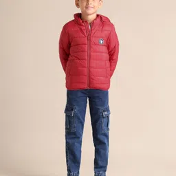 U.S. Polo Assn. Kids Boys Hooded Solid Casual Padded Jacket-picture-18