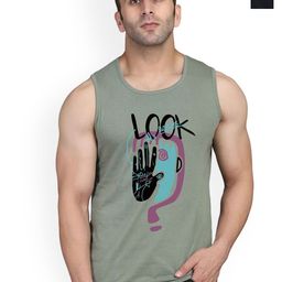 SLOWLORIS Men Pack Of 2 Printed Bio-Wash Combed Cotton Gym Vest-picture-17