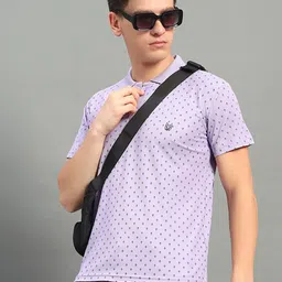 STELVIN Men Floral Printed Polo Collar Cotton T-shirt-picture-10