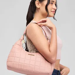 DressBerry X CAPRESE Checked Structured Handheld Bag with Quilted image 2