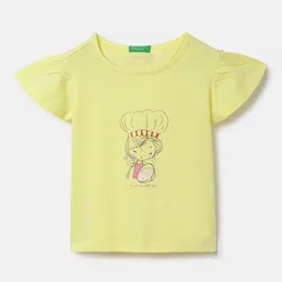 United Colors of Benetton Girls Typography Printed Pure Cotton T-shirt-picture-25
