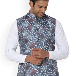 SALWAR STUDIO Digital Printed Nehru Jackets-36