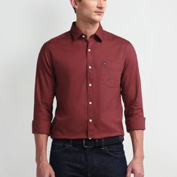 Arrow Sport Men Smart Spread Collar Solid Cotton Slim Fit Casual Shirt-picture-13