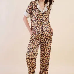 The Kaftan Company Women Animal Printed Night suit-image-49