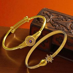 AARTISAI Set Of 2 Gold-Plated Stone-Studded Bangles-image-47