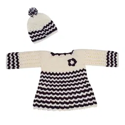 latest dresses Girls Print Woollen Dress-image-17