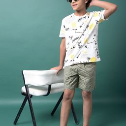 Crimsoune Club Boys Printed Cotton Lounge Shorts-image-77