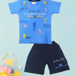 FASHION GRAB Infant Kids Printed Pure Cotton T-Shirt With Shorts-image-67