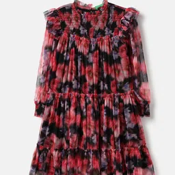 United Colors of Benetton Girls Abstarct Printed Tiered A-Line Dress-picture-32