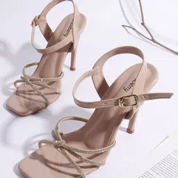 DressBerry Women Embellished Slim Heeled Sandals-image-15