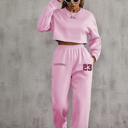 TABADTOD Women Printed Relaxed Loose Fit Joggers Trousers-picture-9