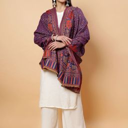 Moda Chales Women Floral Woven Design Shawl-image-32