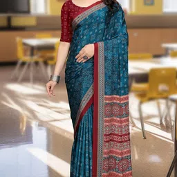 K 5 Fashion Bandhani Pure Crepe Saree-8