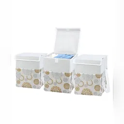 Aura White Set of 3 Regular Multi-Utility Organisers-52