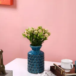 TAYHAA Blue Ceramic FlowerVase-image-67