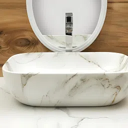Premium Designer Table Top Counter Top Wash Basin Ceramic Wash Basin DSM 1023 (L45XW32.5XH12.5 Cm) Counter top Ceramic Wash Basin Table Top Basin Table Top Basin-image-89
