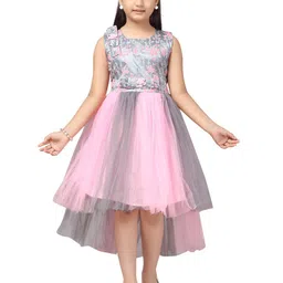 BAESD Girls Embellished High-Low Net Fit & Flare Dress-image-76