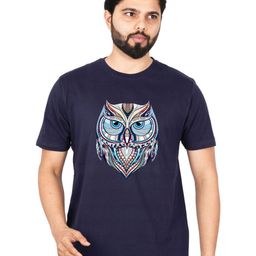 LA MILANO Men Graphic Printed Round Neck Pure Cotton T-shirt-image-97