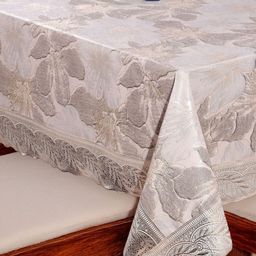 Stylista Pink And Grey Printed Rectangle 8-Seater Table Cover-27