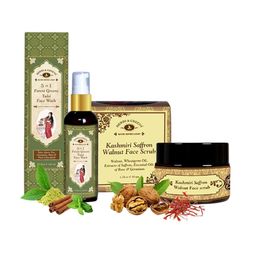 HERBS & GREENS Set Of 2 Kashmiri Saffron Scrub 50 g & Tulsi Face Wash 100 ml-38