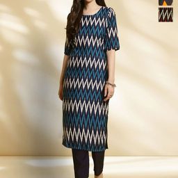 HERE&NOW Women Pack Of 3 Ethnic Motifs Printed Crepe Kurta-image-64